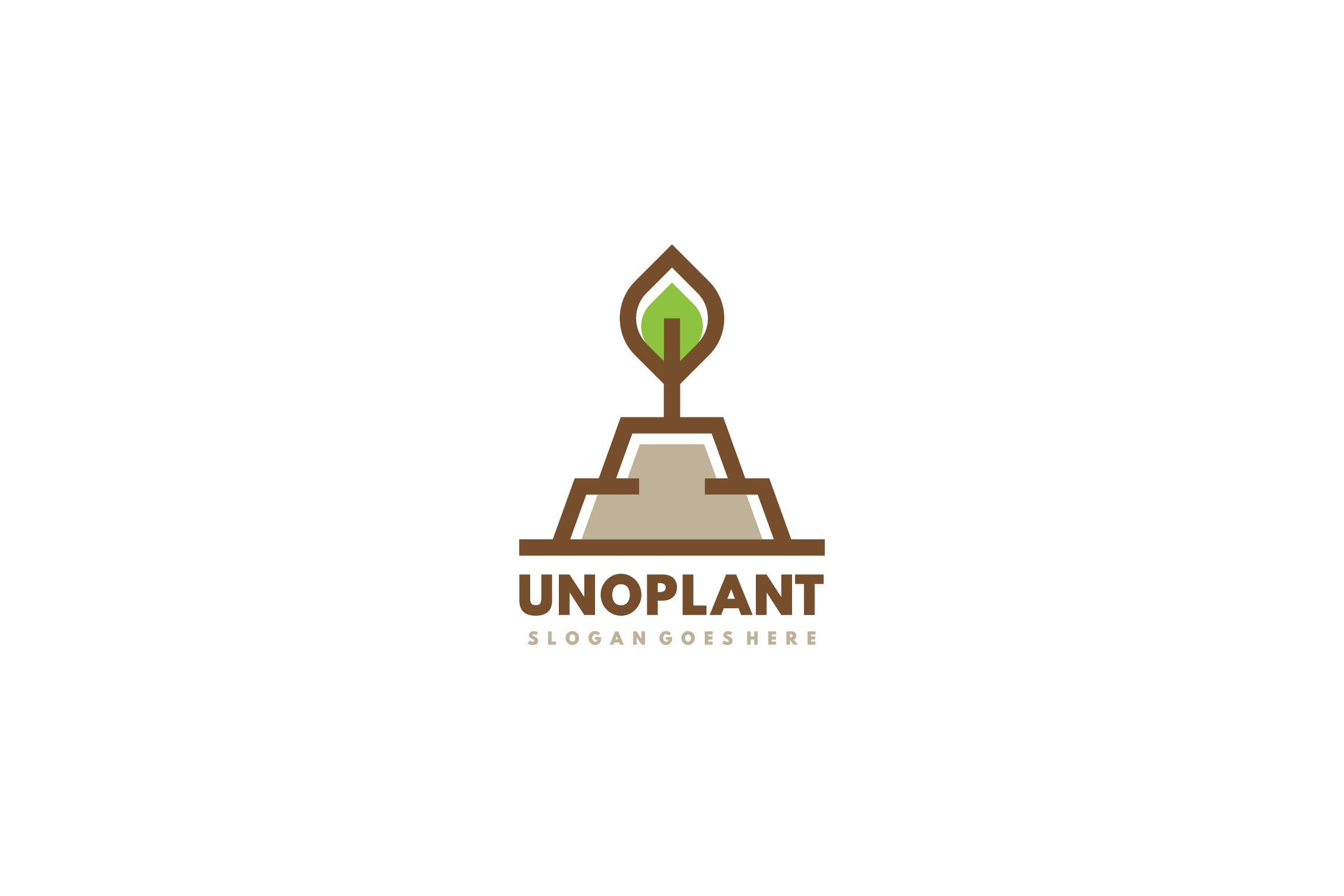 简约植物图形标志Logo设计素材库精选模板 Plant Logo插图