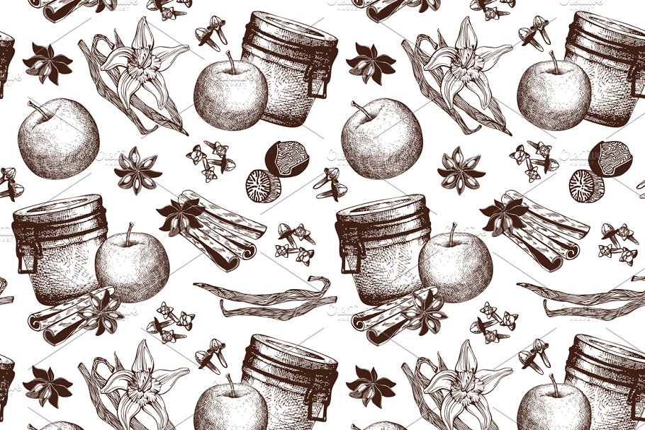 复古果酱罐插画集 Vintage Jam Jars Collection插图(4)