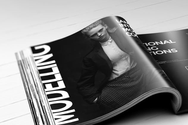 逼真时尚杂志样机模板 Realistic Magazine Mockups插图(6)