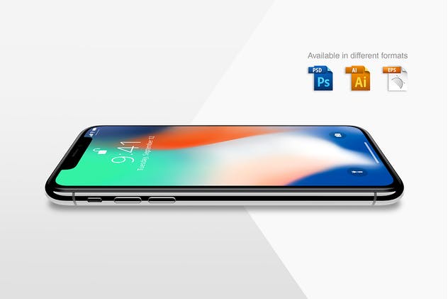iPhoneX苹果智能手机UI界面设计样机 iPhone X Mockup插图(1)