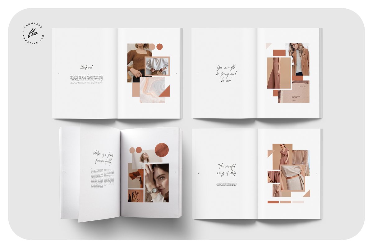Moodboard时尚服装摄影杂志画册模板插图(1)