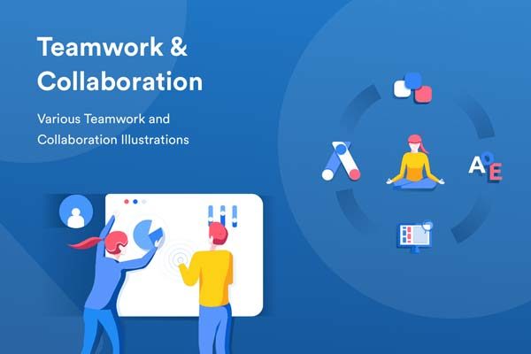 精品：团队合作创意相关主题矢量插画合集 [Ai,Sketch]