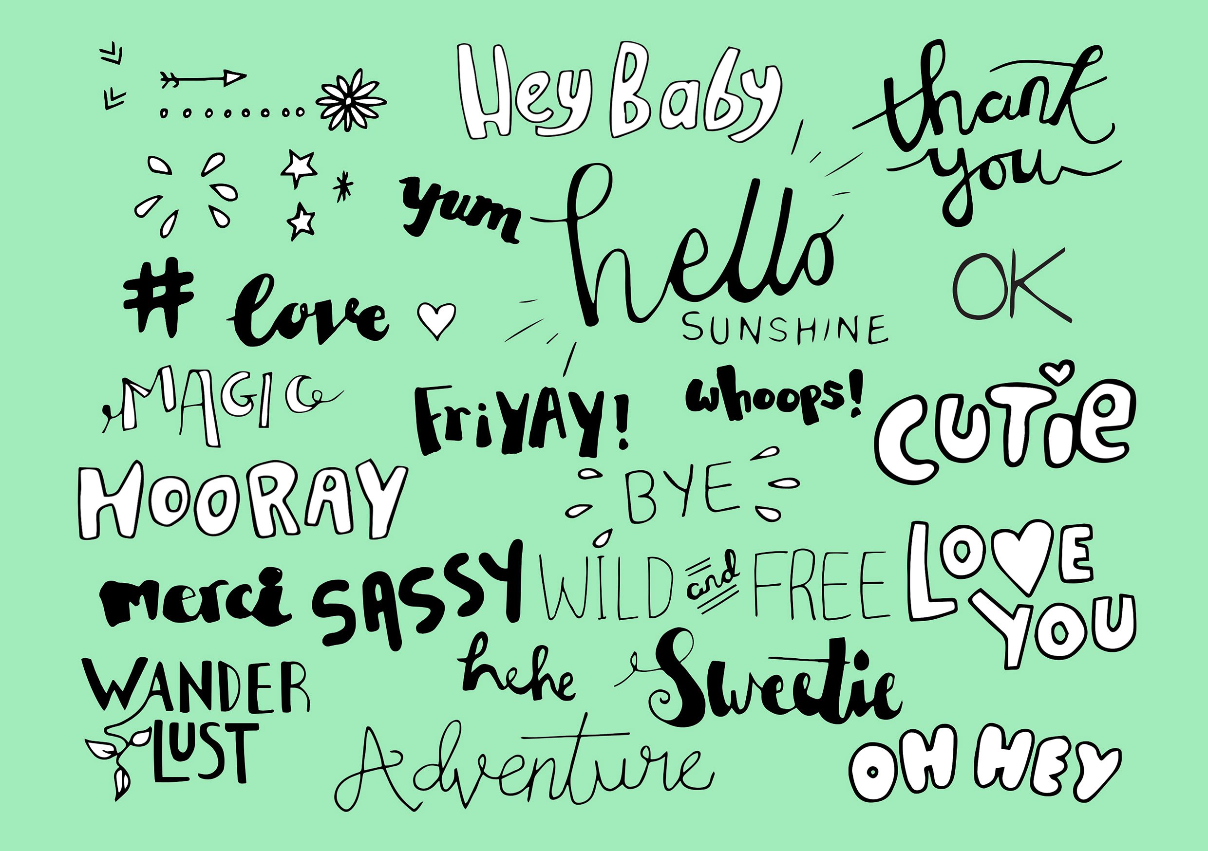 精致的室内植物剪贴画和涂鸦风格卡通素材下载[png]插图(3)