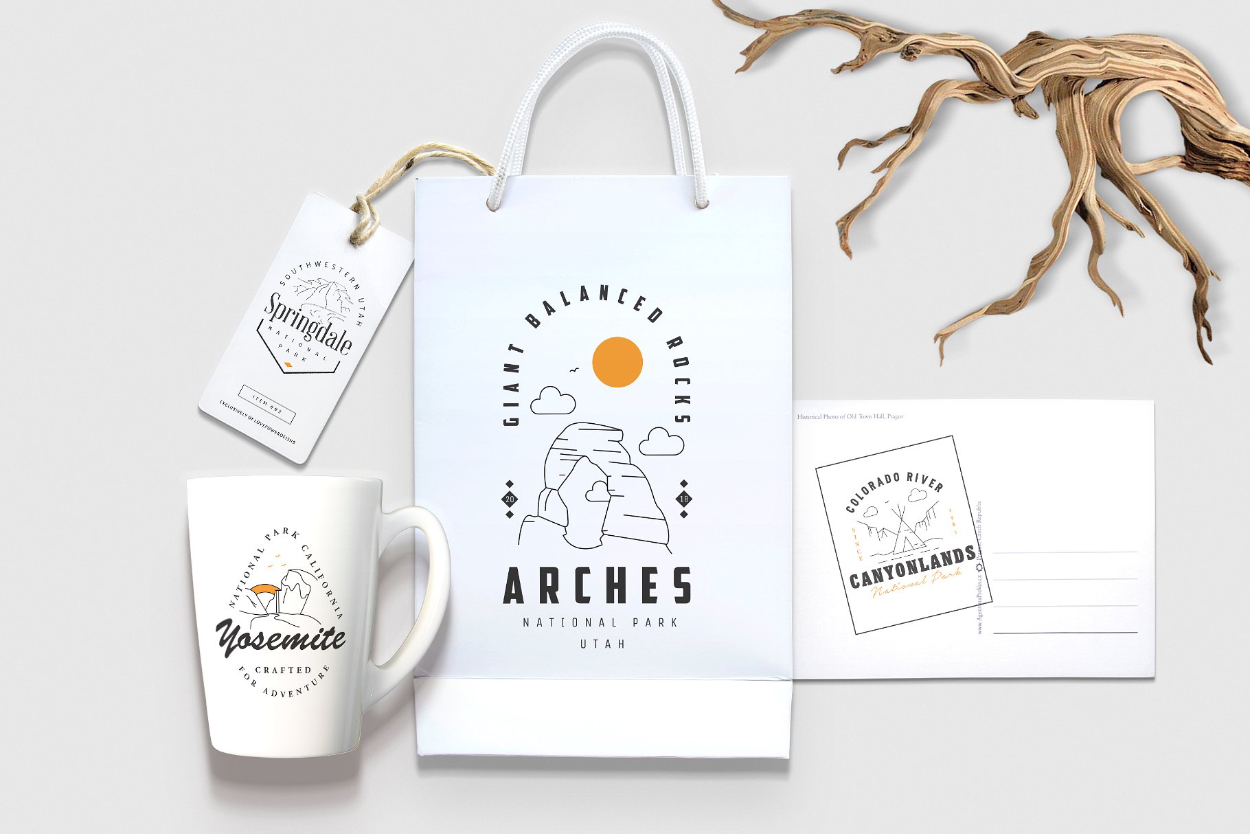 美国探险徽章Logo标志设计套装 American Adventure Badges Logo Kit插图(7)