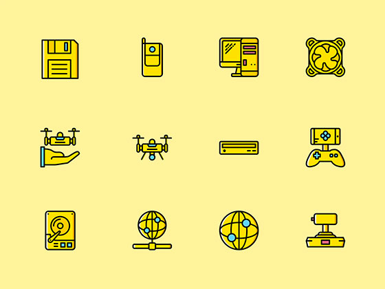 50 枚科技数码元素图标素材之家精选sketch素材