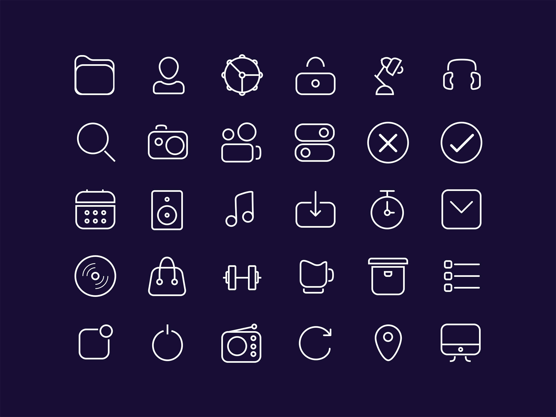 30 Useful Line Icons