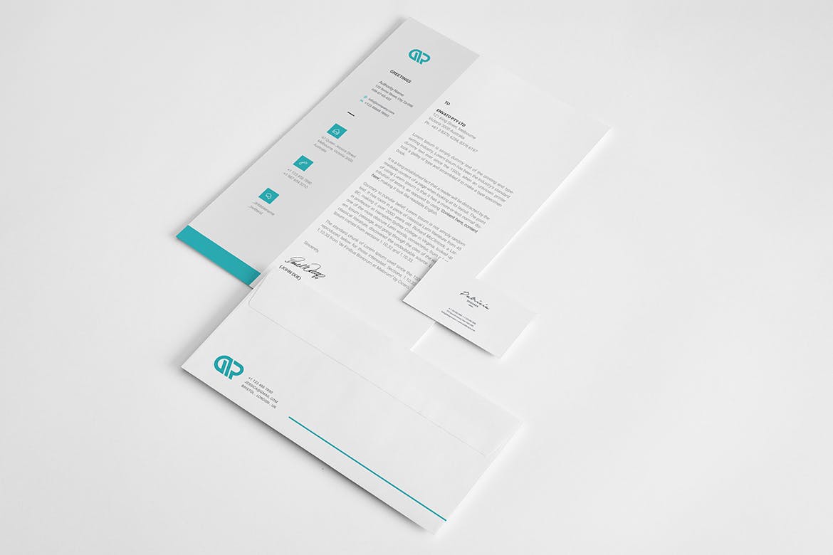 高端企业品牌VI视觉设计办公用品设计套件 Branding Stationery Pack插图(2)