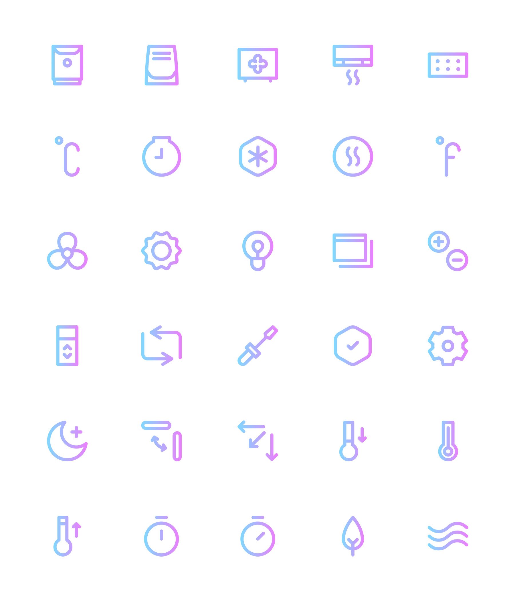 30&nbsp;枚空调元素图标