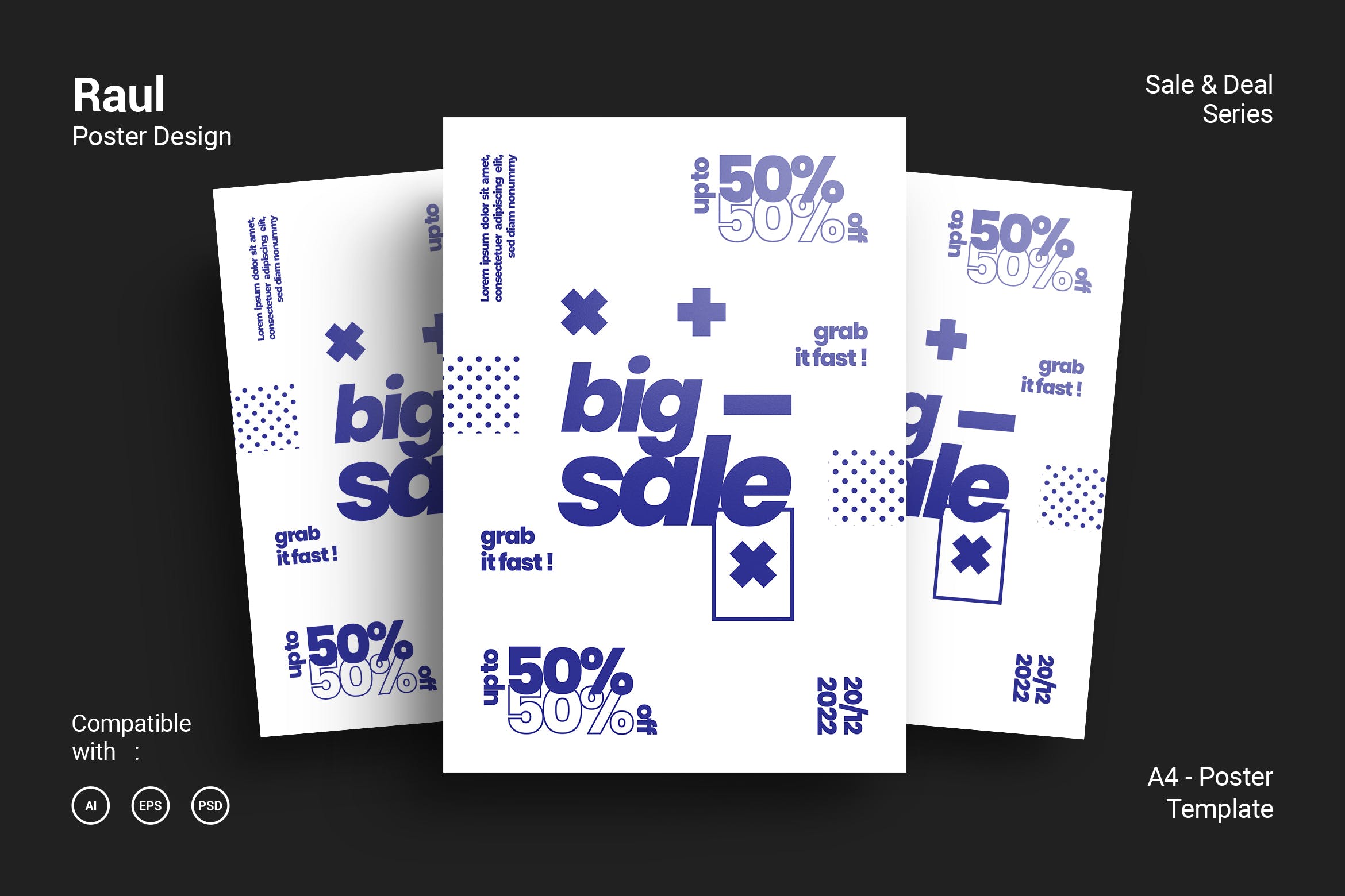 简约文字&符号版式设计海报PSD素材素材库精选 Raul Poster Design插图