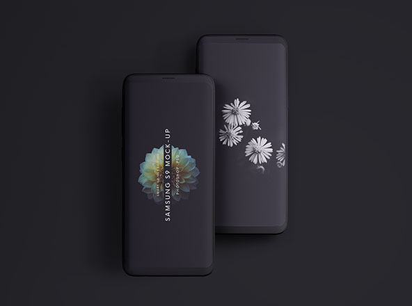 三星Galaxy S9智能手机屏幕演示样机模板 Samsung Galaxy S9 Phone Mockup