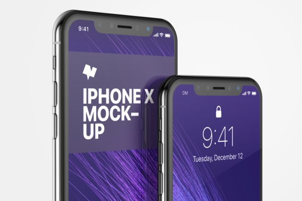 iPhone X手机屏幕UI界面设计局部效果图样机05 iPhone X Mockup 05