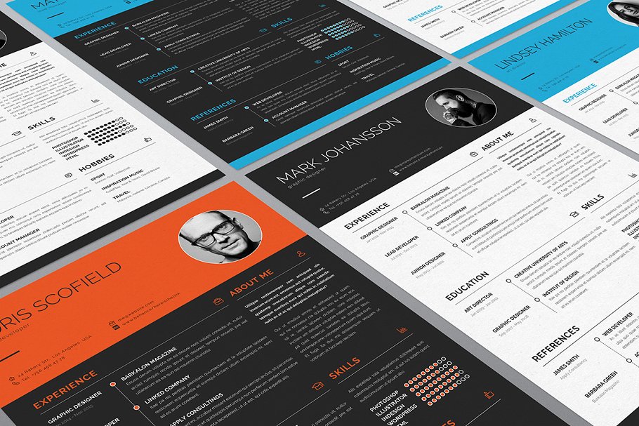 简洁明了的求职简历模板 Vol.1 Clean Resume Template Vol.1插图(5)