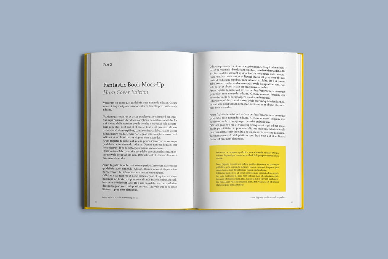 精装图书内页排版设计展示样机素材库精选模板 Hard Cover Book Mockup插图(5)