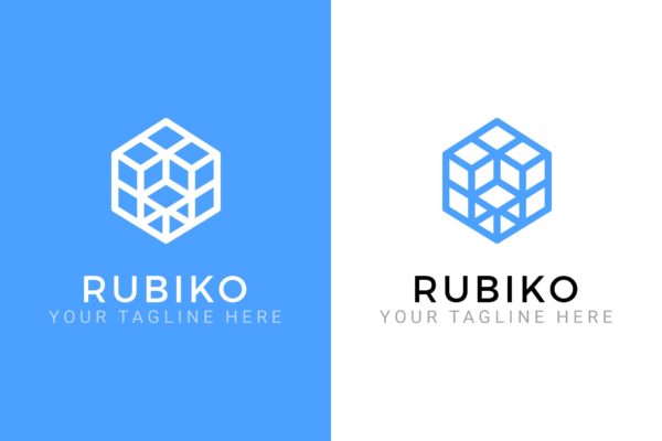抽象魔方立体图形Logo设计素材库精选模板 Rubiko – Abstract Logo Template