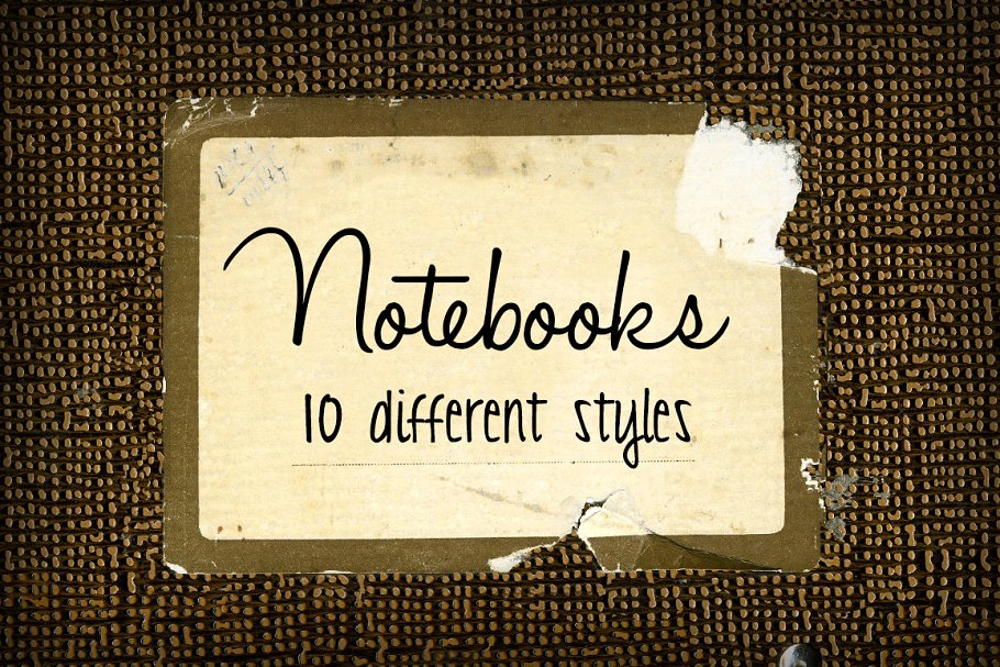 复古做旧记事笔记本封面 Notebook Textures插图