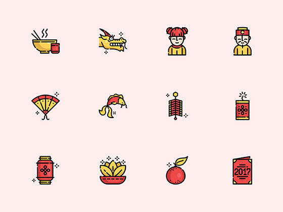 30 枚春节元素图标素材之家精选sketch素材