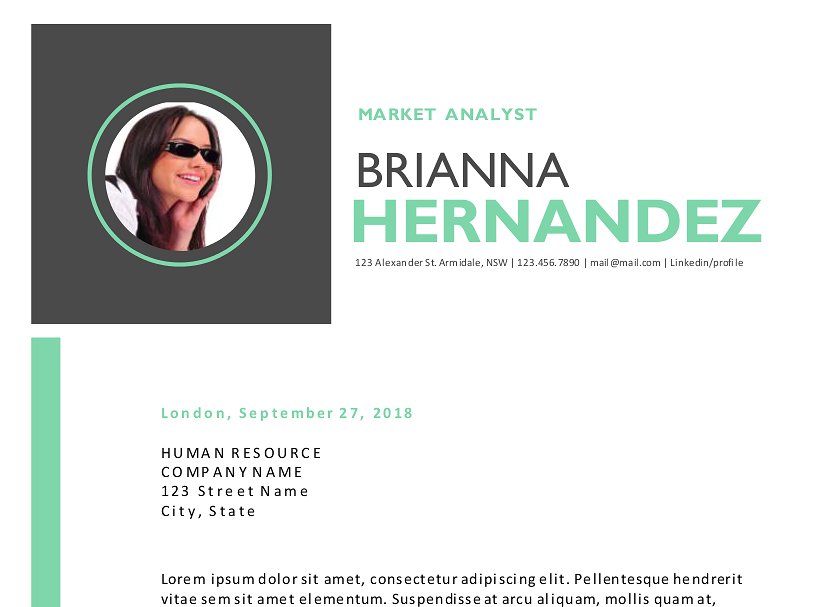 三合一头像实用简历模板 3 in 1 creative photo Word resume插图(1)