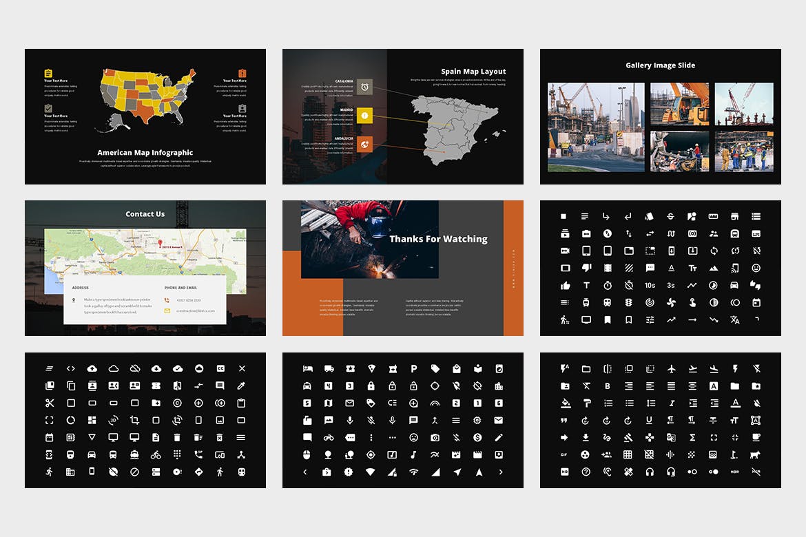 建筑与工程企业&项目介绍素材库精选PPT模板 Kiniva : Construction & Engineering Powerpoint插图(12)