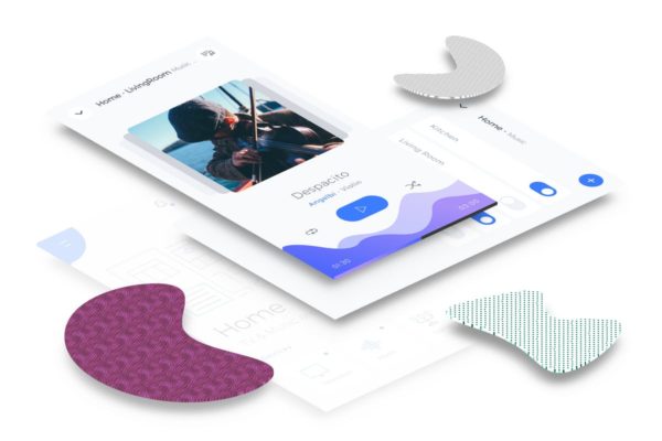 智能家居APP应用音乐播放控制界面模板 Smart Home Music Mobile Ui