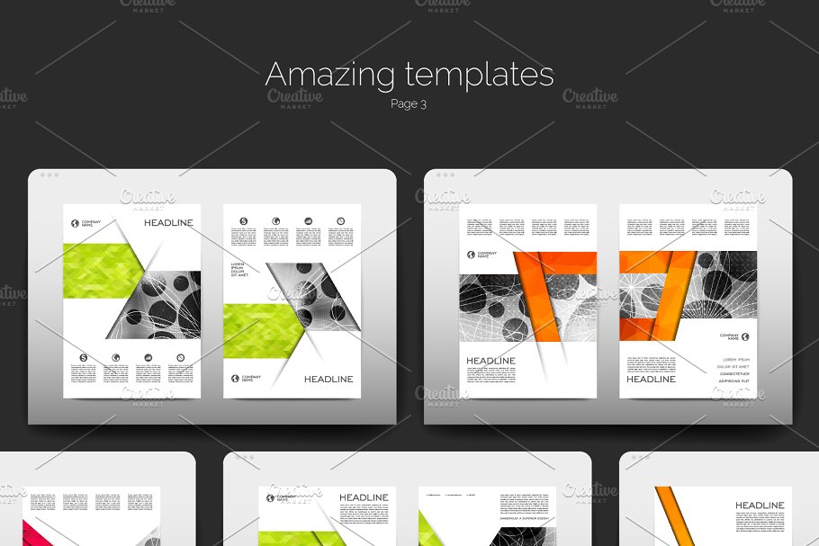 极力推荐:80款企业多用途宣传小册子模板 Business Brochures Bundle插图(3)