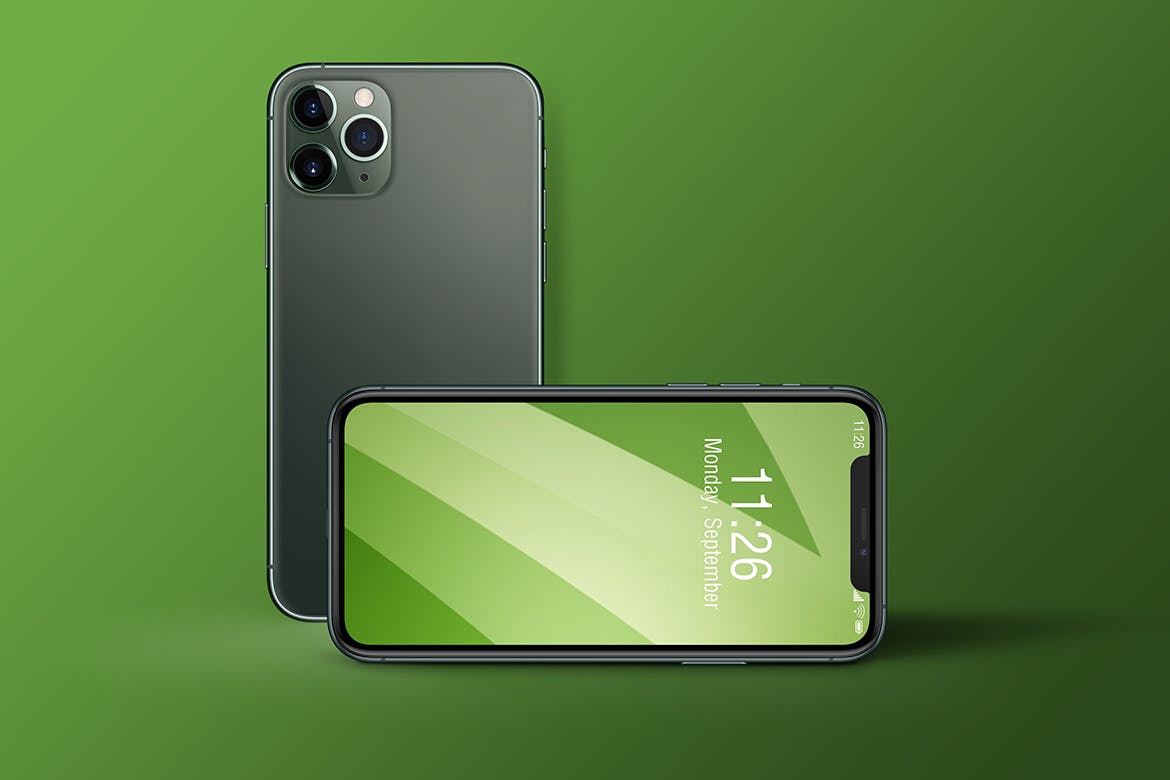 iPhone 11 Pro手机屏幕演示素材库精选样机模板 PHONE 11 PRO MOCKUP插图(3)