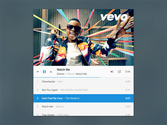 Vevo Embedded Player素材之家精选sketch素材