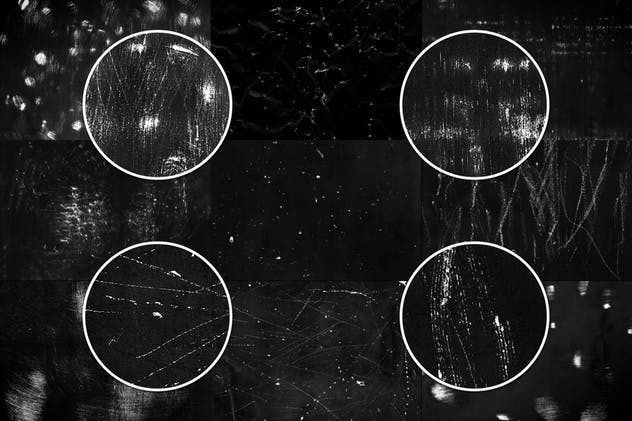 黑白划痕破损做旧风格背景纹理Vol.1 Black and White Scratches Textures Volume 1插图(3)