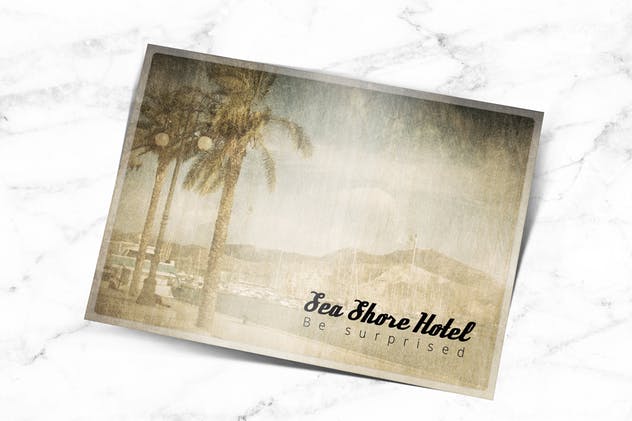 横向明信片/邀请函样机模板 Postcard Landscape Mockup插图(2)