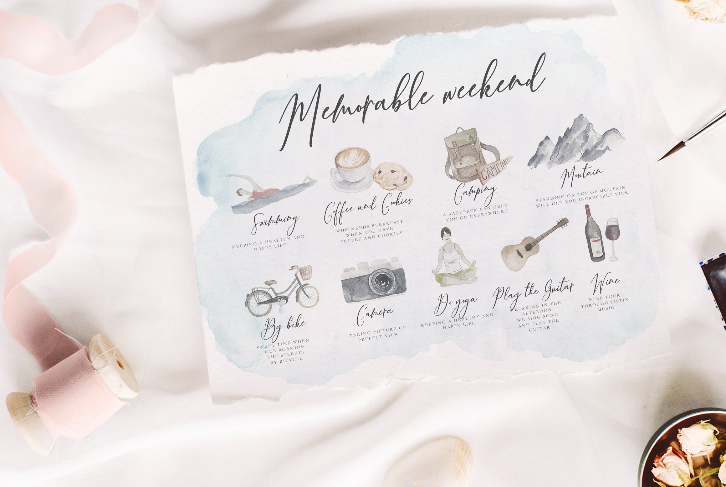 水彩手绘简易地图插画素材 Map Creator插图(13)