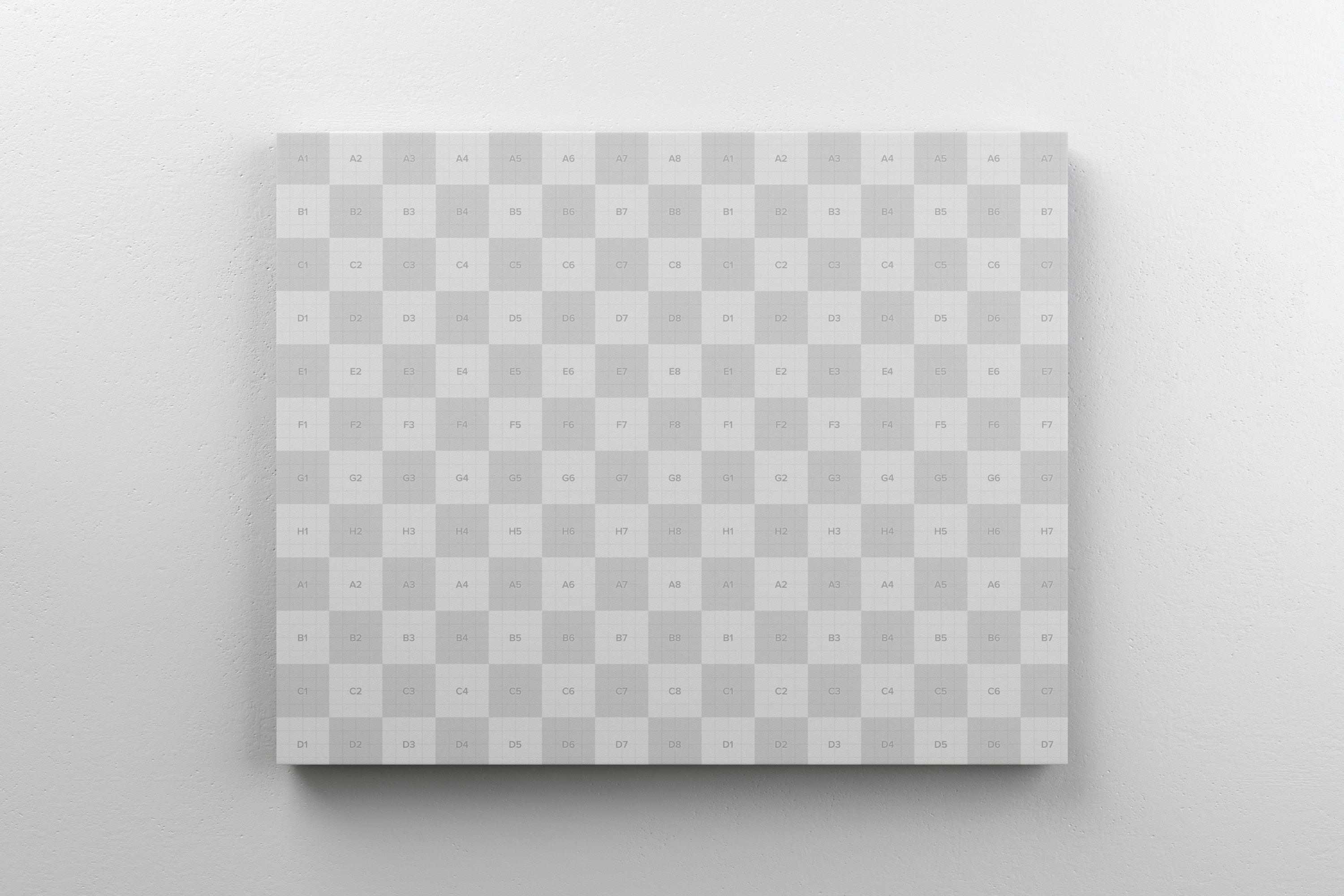 挂墙画布画框前视图样机模板素材02 Landscape Canvas Frame Mockup Hanging on Wall in Front View 02插图(2)