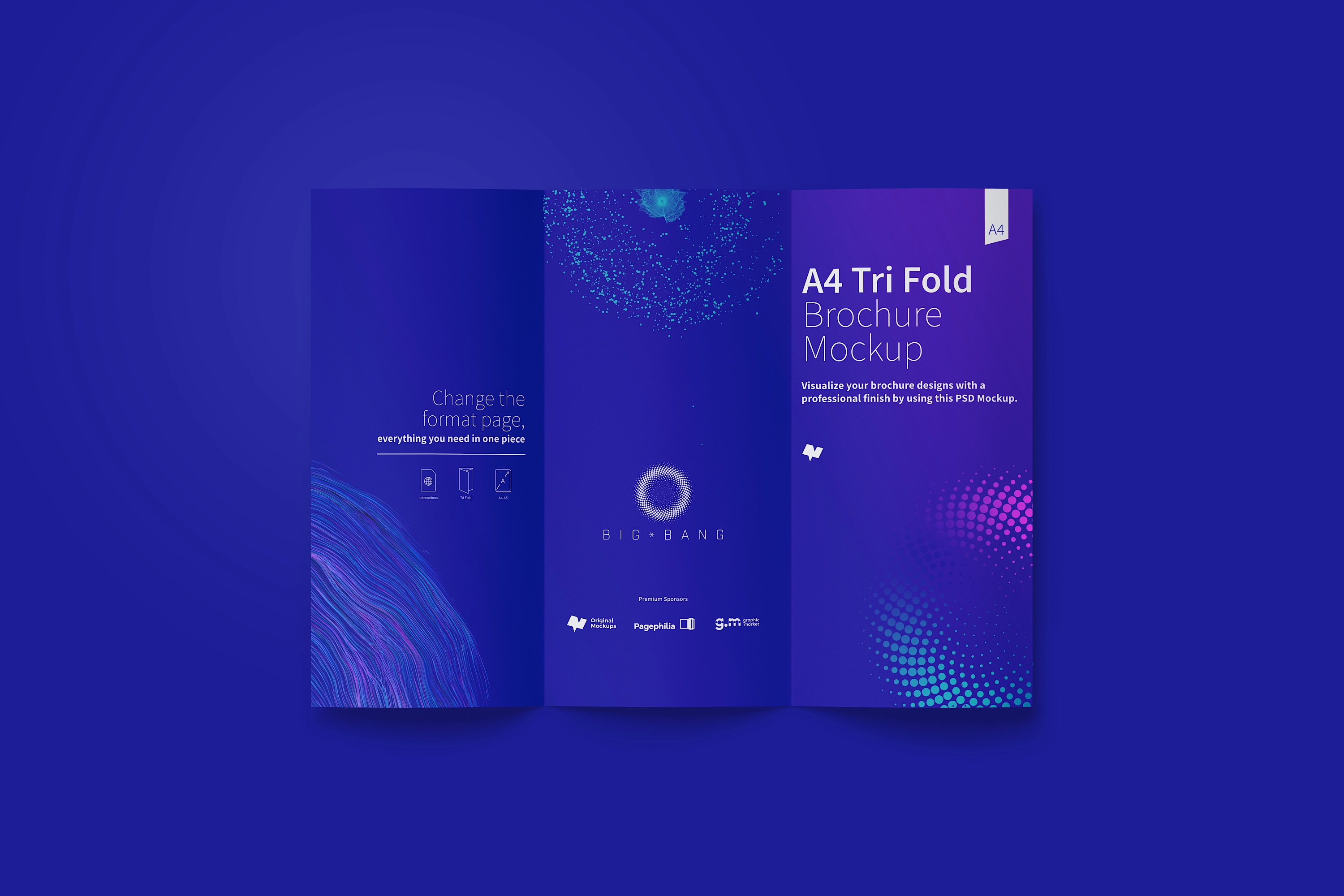 A4纸尺寸三折页传单小册子设计样机03 A4 Trifold Brochure Mockup 03插图(4)