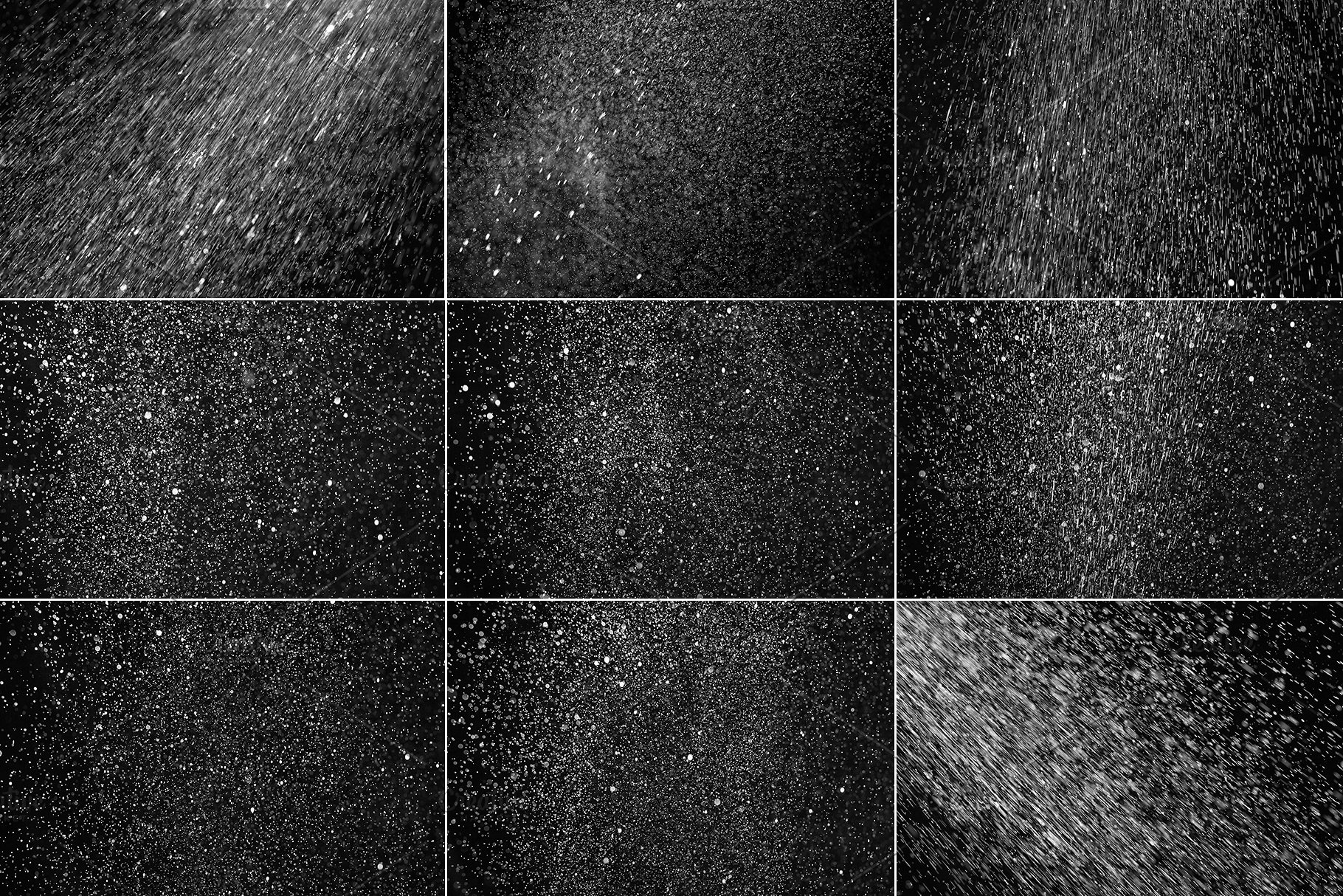 逼真飘雪雪景叠层背景 Real Snow-Rain overlays collection插图(4)