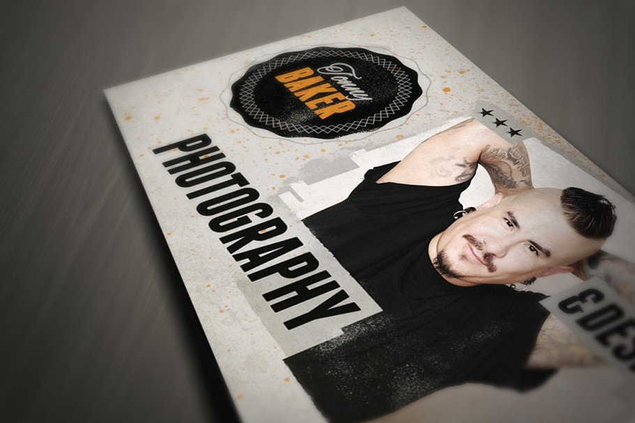 特色垃圾摇滚风格名片模板 Grunge Business Card Template 01插图(2)