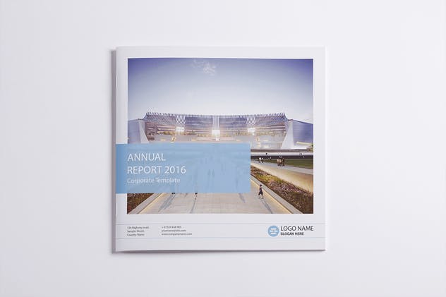 方形杂志封面&排版设计效果图样机素材库精选模板 Photorealistic Square Magazine Mock-up’s插图(8)