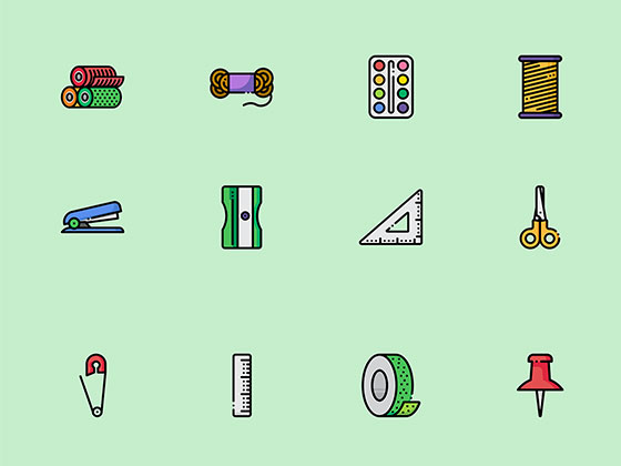 40 枚手艺工具图标素材之家精选sketch素材