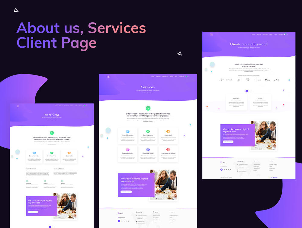 素材库下午茶：精美创意的代理网站UI设计素材库精选模板[XD,PSD]插图