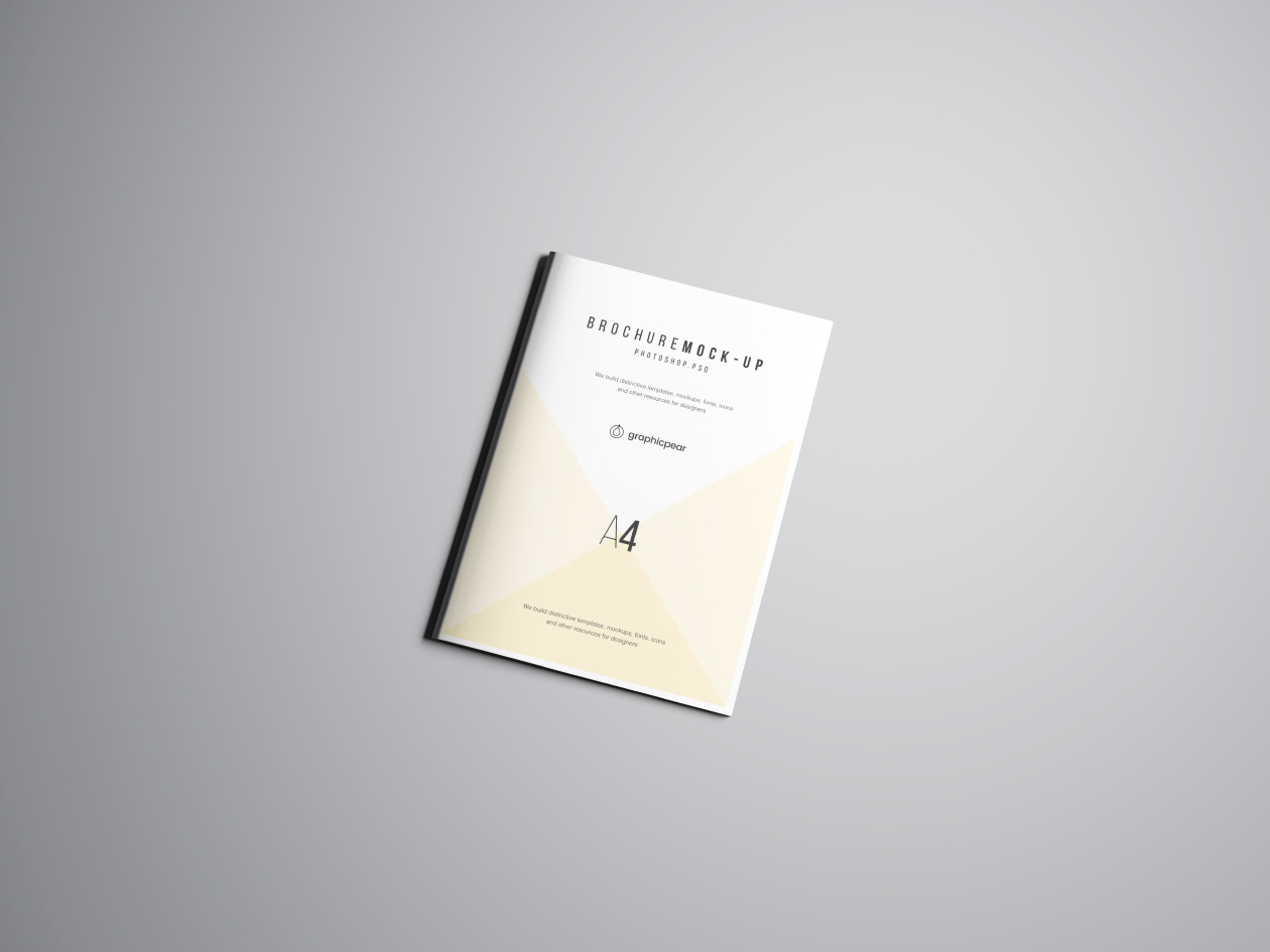 A4宣传单设计效果图样机PSD模板 Photoshop A4 Brochure Mockup .PSD插图(4)