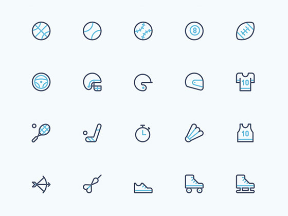 40 枚体育类图标素材之家精选sketch素材