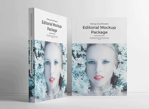 高品质的书籍装帧楼书画册品牌手册样机展示模型mockups