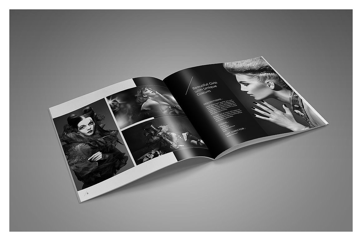 摄影作品展示杂志画册模板插图(4)