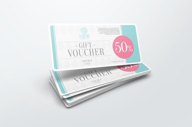礼品券/优惠券样机Vol.2 Gift Voucher Mockups 2插图(1)