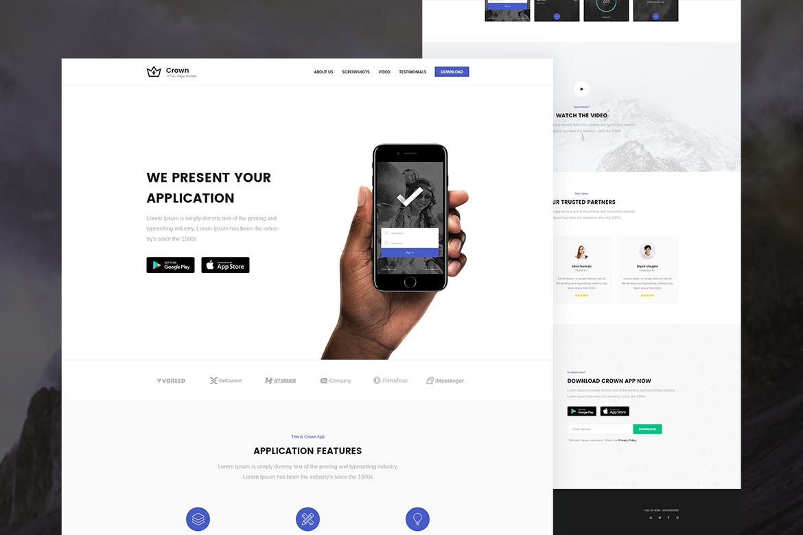 多用途网站设计模板UI套件大合集 Crown | Multi-Purpose PSD Template插图(4)