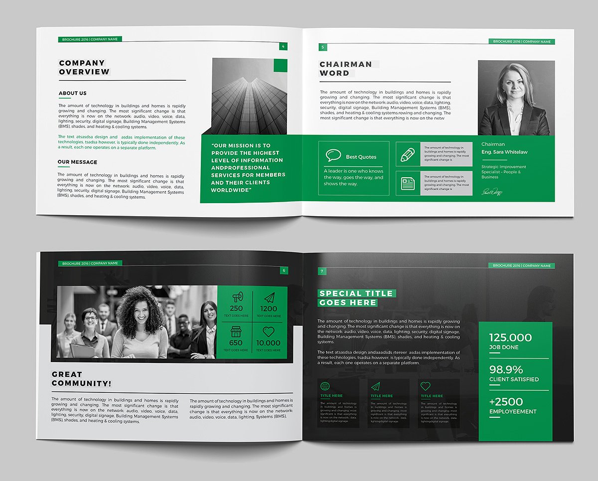 极简主义的公司介绍类小册子设计模板下载[indd]插图(2)