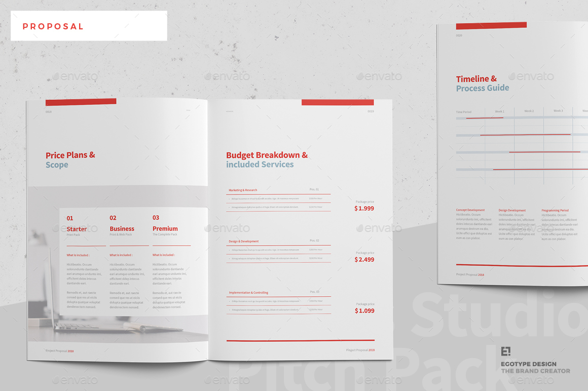 创意企业项目建议书/画册小册子模板插图(1)