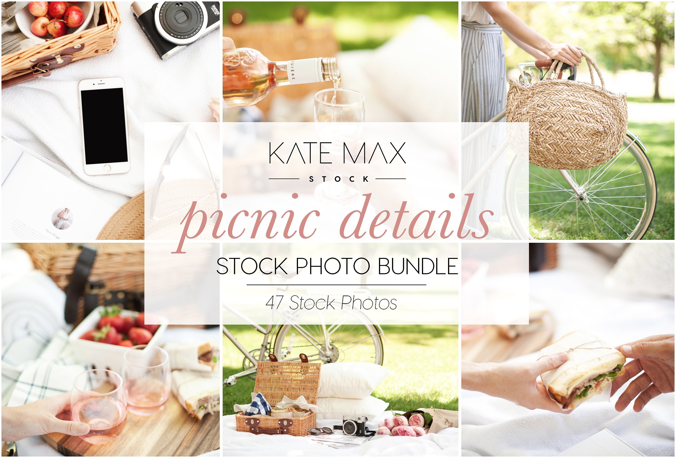 野餐主题活动场景样机模板 Modern Neutral Picnic Details Bundle插图