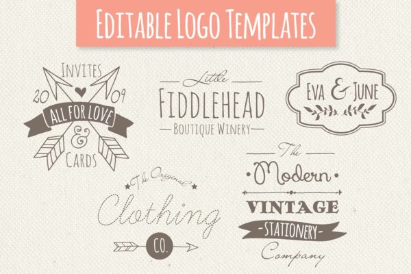 奇思妙想Logo模板合集 Whimsical Logo Templates – Set 4