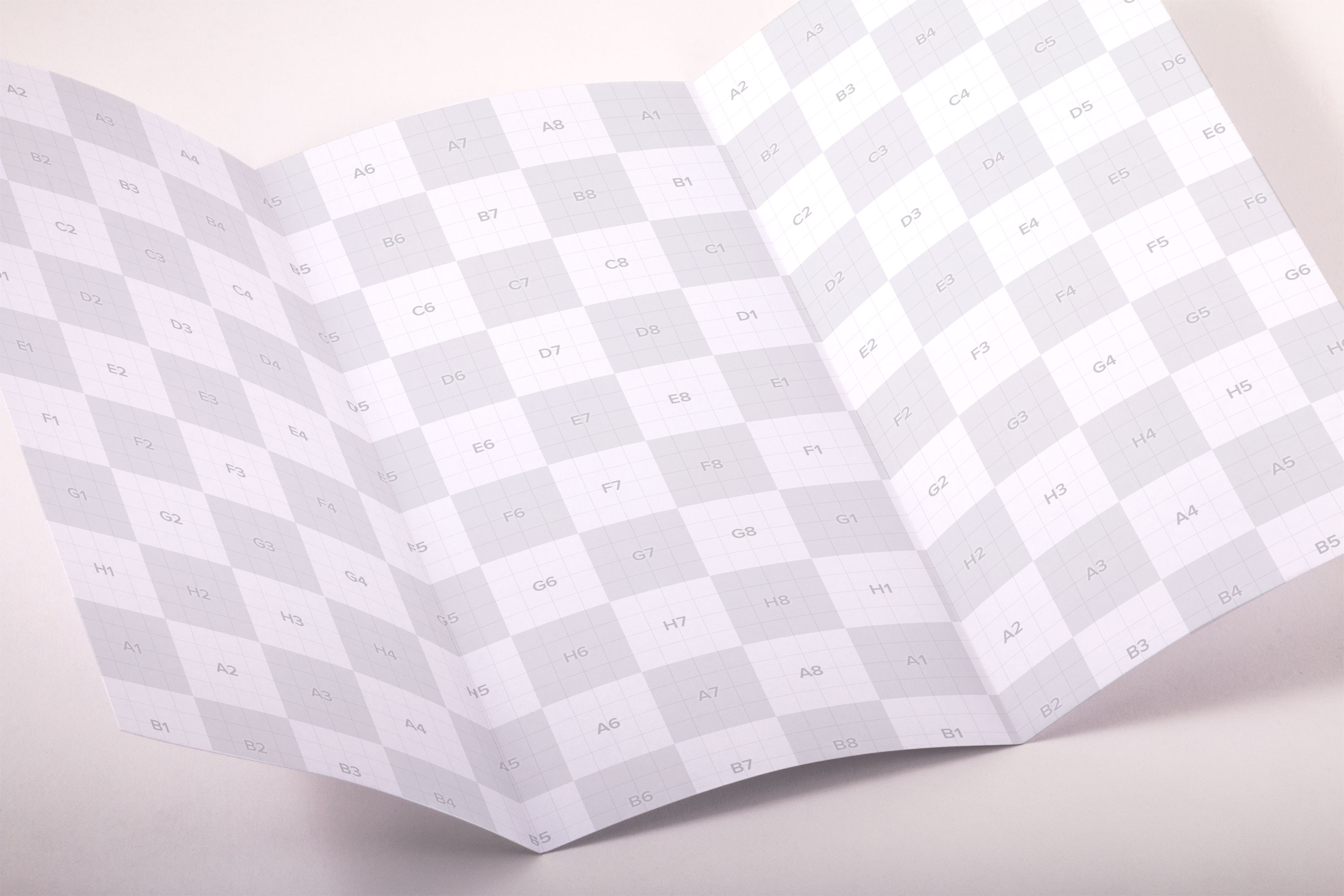 A4尺寸规格三折页传单设计效果图PSD样机03 A4 Trifold Brochure PSD Mockup 03插图(1)