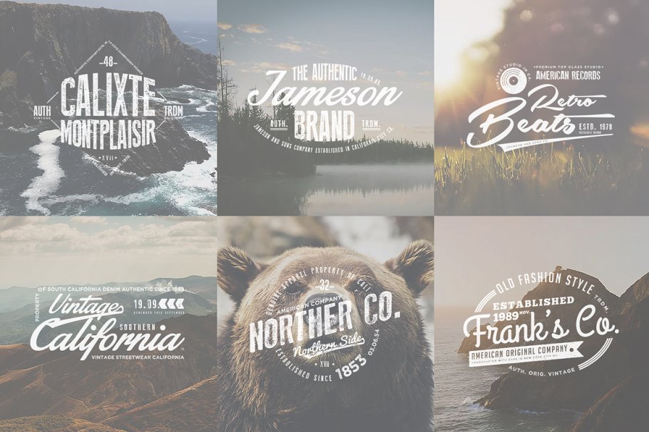 复古徽章标签Logo模板 Vintage Badges & Labels Set 1插图(2)