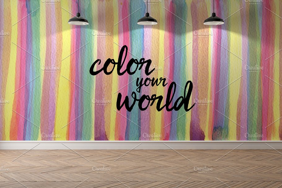 10款室内灯光墙纸墙艺术品场景样机 10 x Simple Interior Backgrounds 01插图(9)