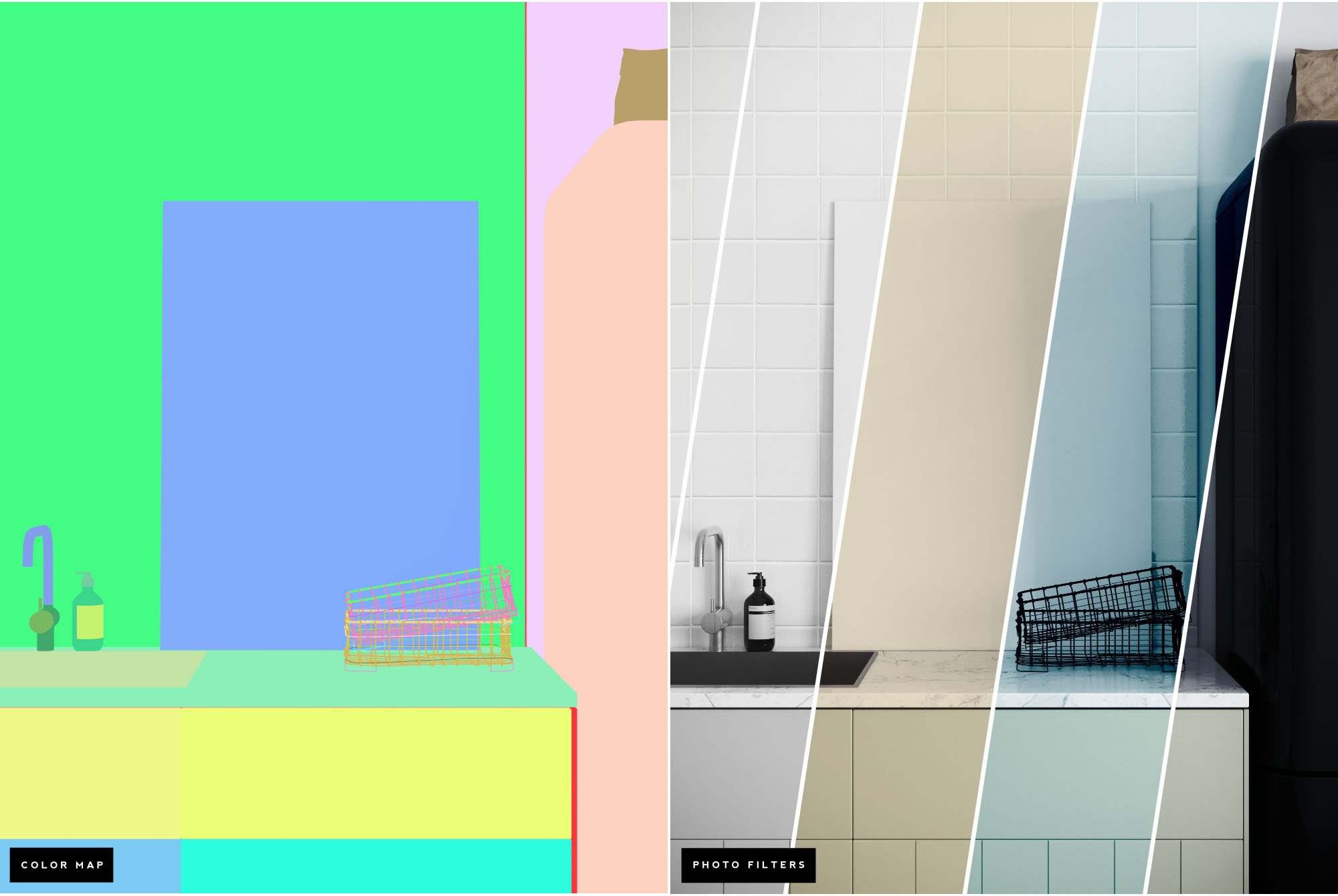 厨房场景海报设计效果图预览样机 Poster Mockup in Kitchen Scene Setting插图(3)